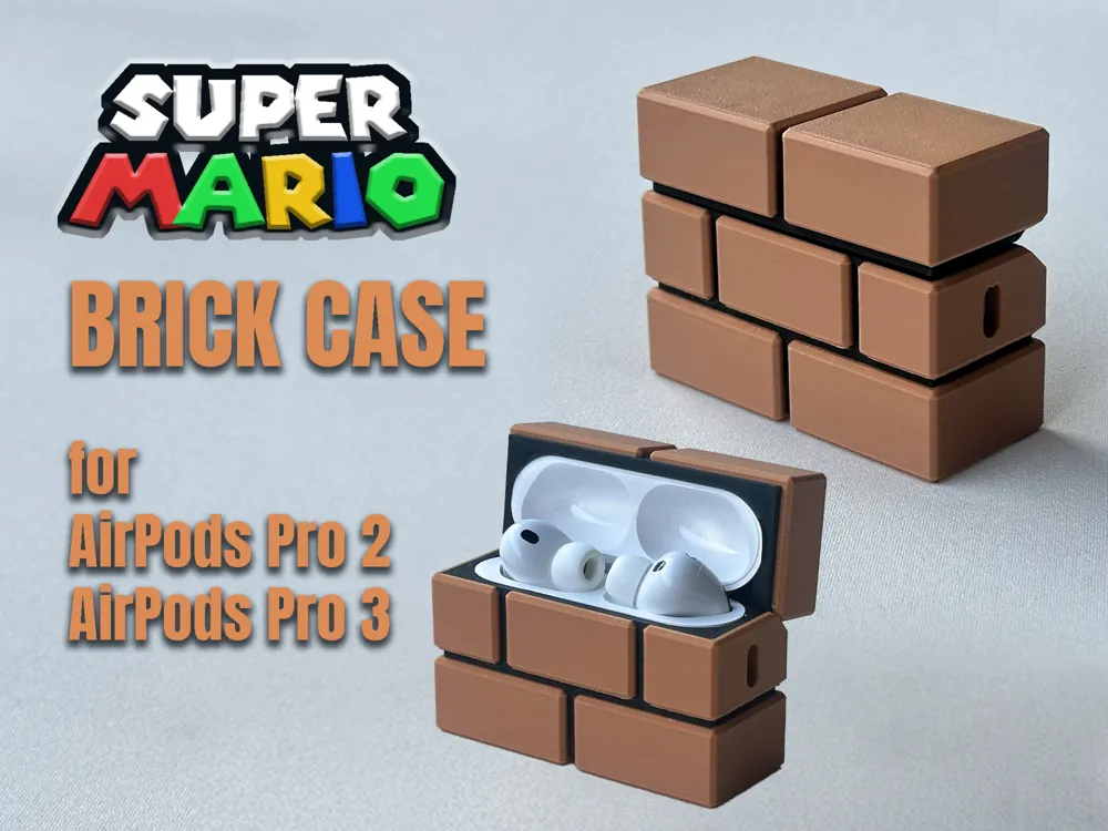 Retro Super Mario Brick Case for AirPods Pro